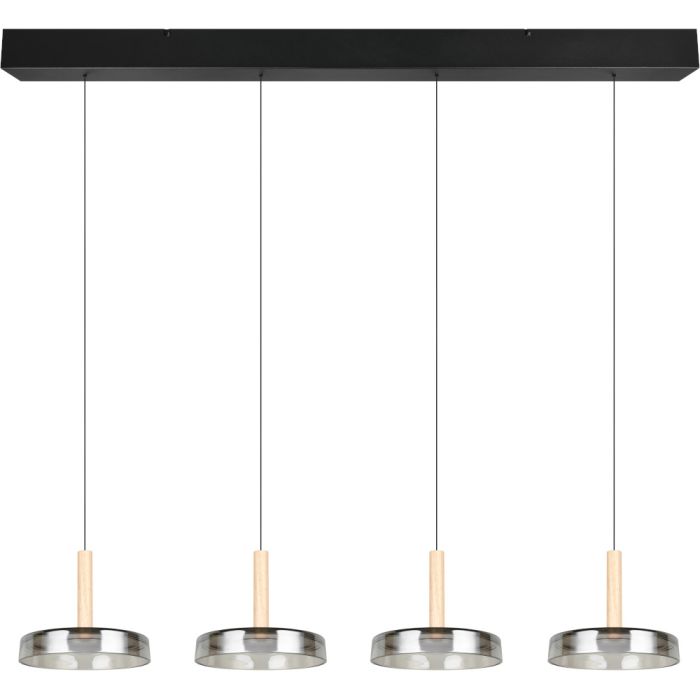 Trio Celeste 354910432 verchroomd glazen hanglamp