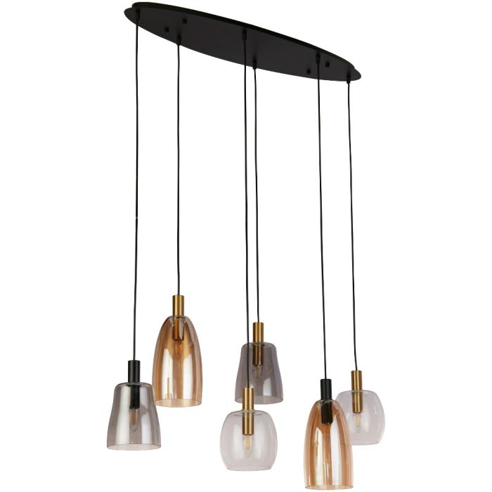 Searchlight Divine 36463-6BK landelijke hanglamp