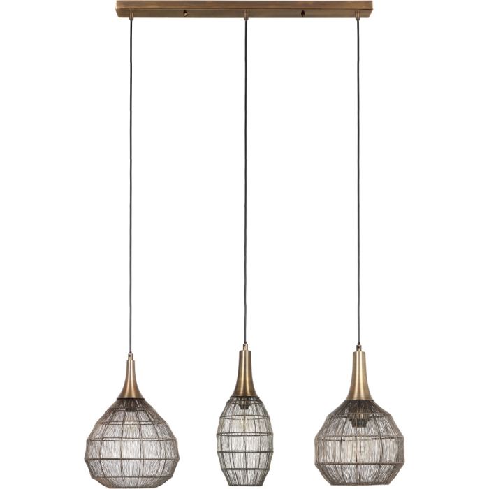 Trio Soraya 365400304 bronzen hanglamp van metaaldraad