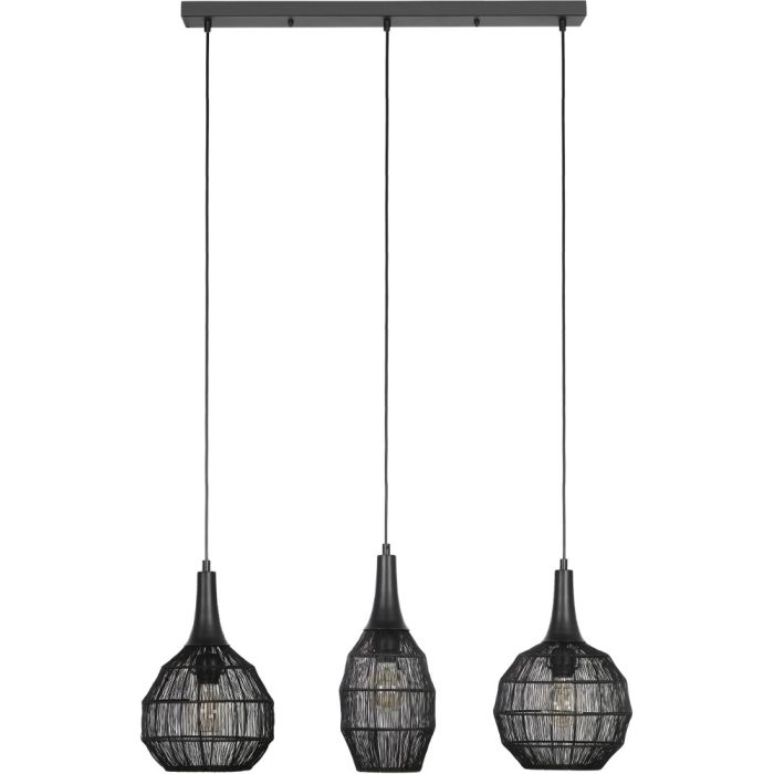 Trio Soraya 365400332 zwarte hanglamp van metaaldraad