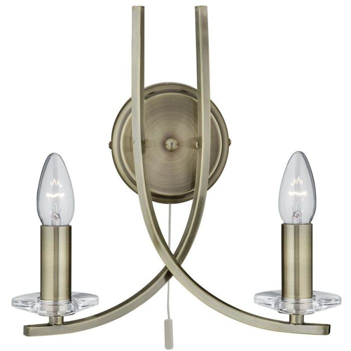 Searchlight Ascona 4162-2AB antiek bronzen wandlamp