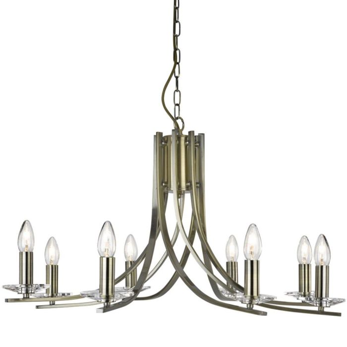 Searchlight Ascona 4168-8AB antiek bronzen kroonluchter
