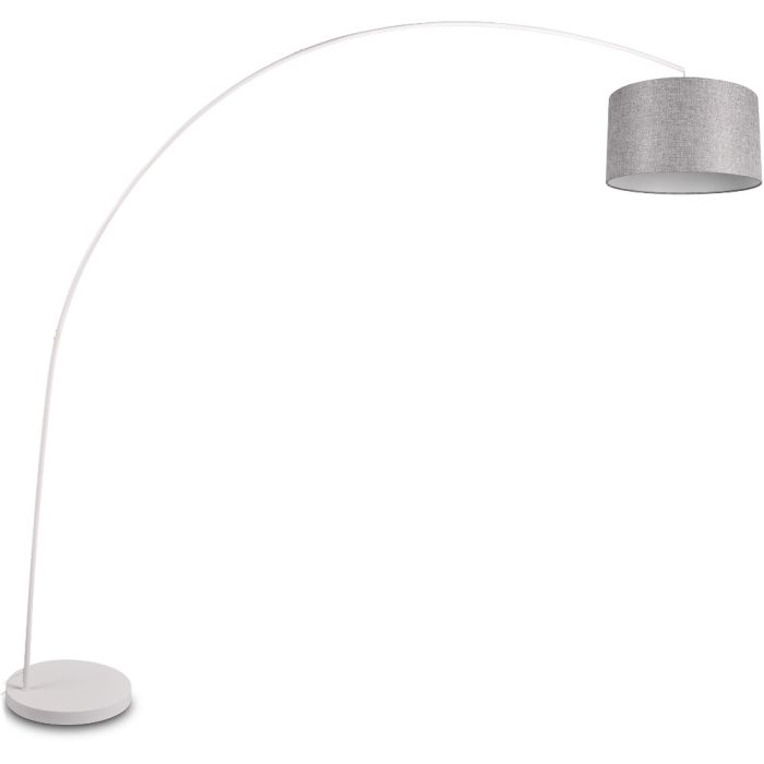 Trio Mansur 419200131 booglamp met grijze kap van texiel