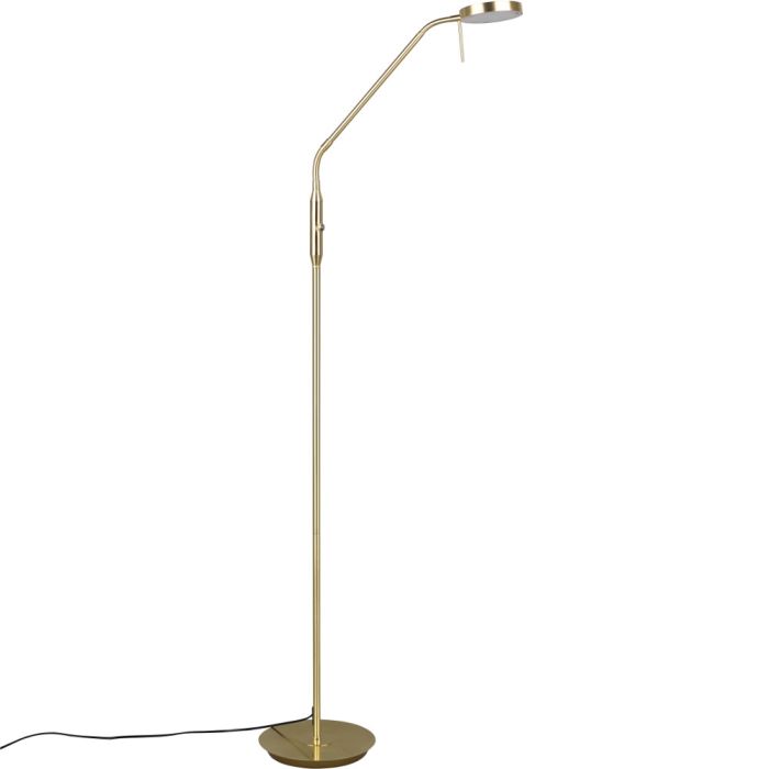 Trio Monza 423310108 mat messing staande leeslamp