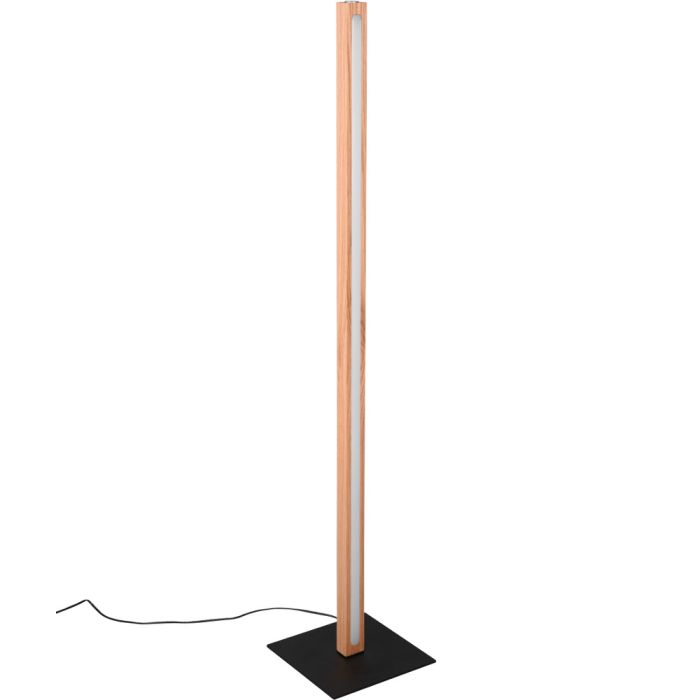 Trio Bellari 426410130 houten vloerlamp met vier stappen dimmer