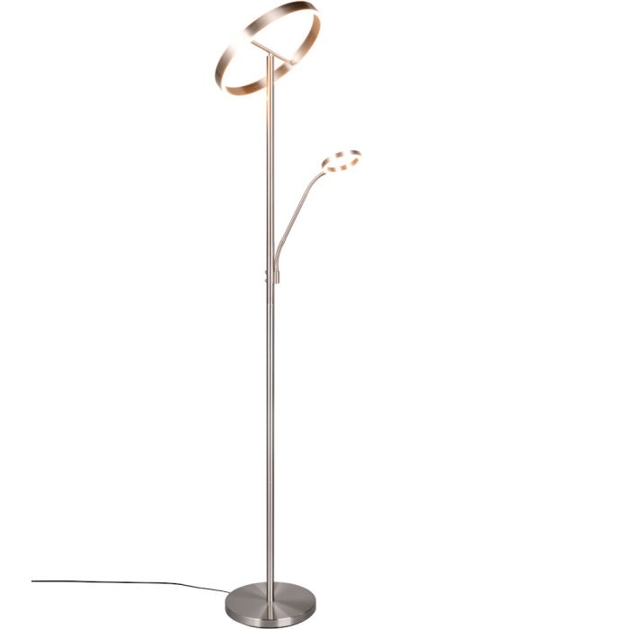 Trio Willis 449510207 staal kleurige uplighter met leeslamp
