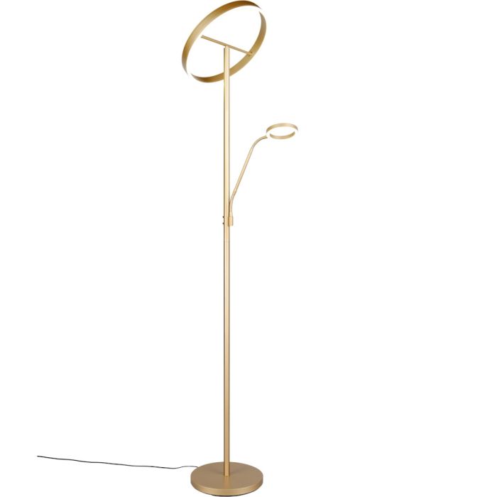 Trio Willis 449510279 goudkleurige uplighter met leeslamp