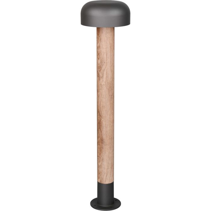 Trio Fraser 462560135 antraciet paallamp met hout imitatie