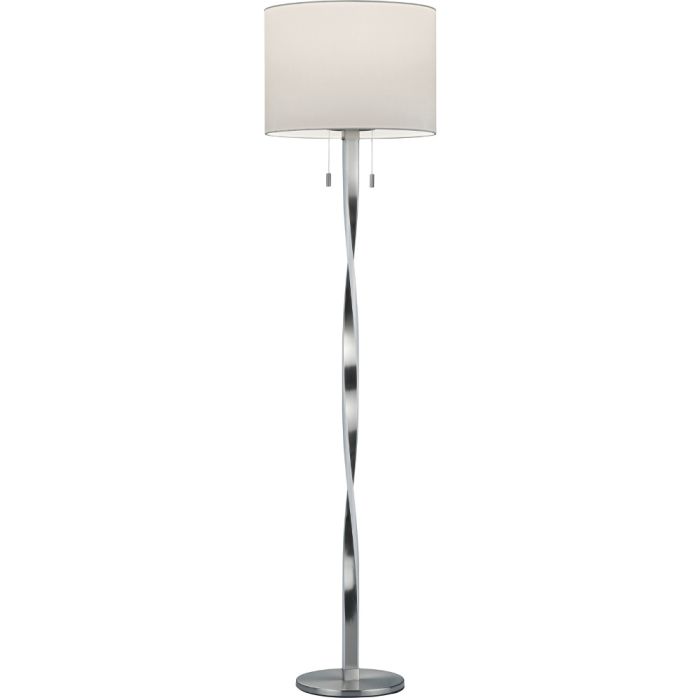 Trio Nandor 475310307 staal kleurige vloerlamp