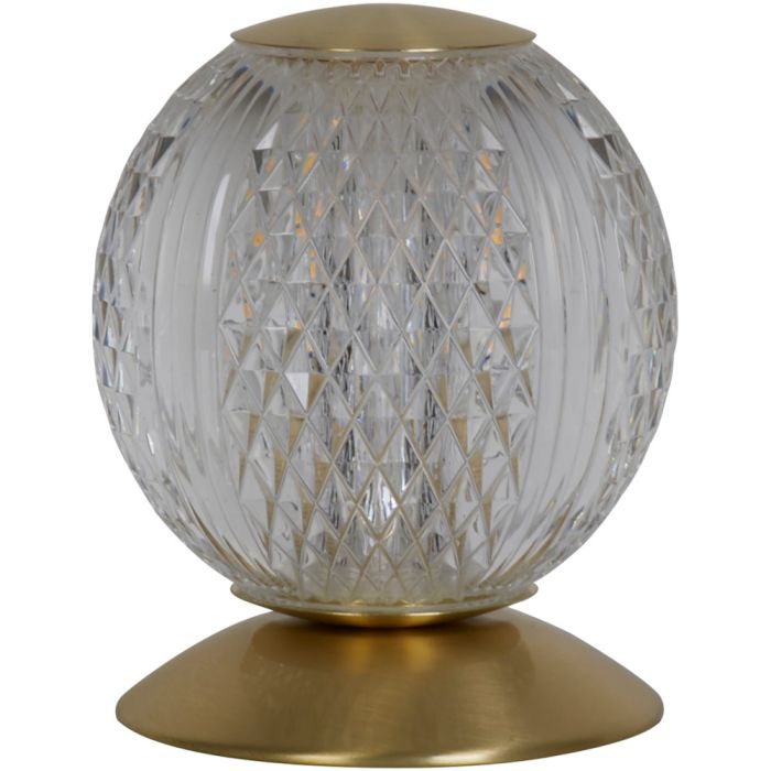 Searchlight Allure EU51482SB messing tafellamp met acryl bol