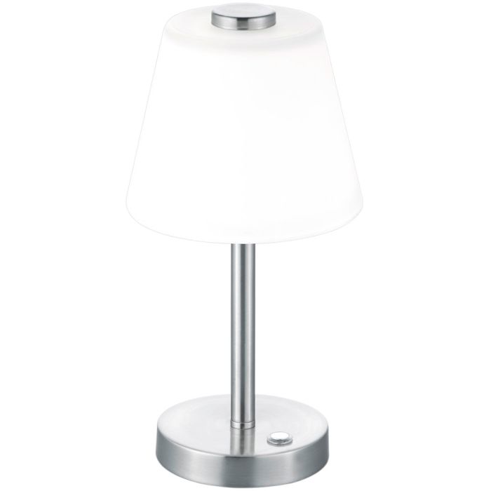 Trio Emerald 525490107 staal kleurig tafellampje