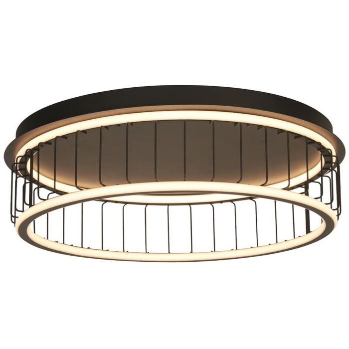 Searchlight Circolo 54216-1BK zwarte plafondlamp