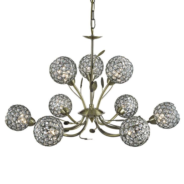 Searchlight Bellis 2 5579-9AB antiek bronzen kroonluchter