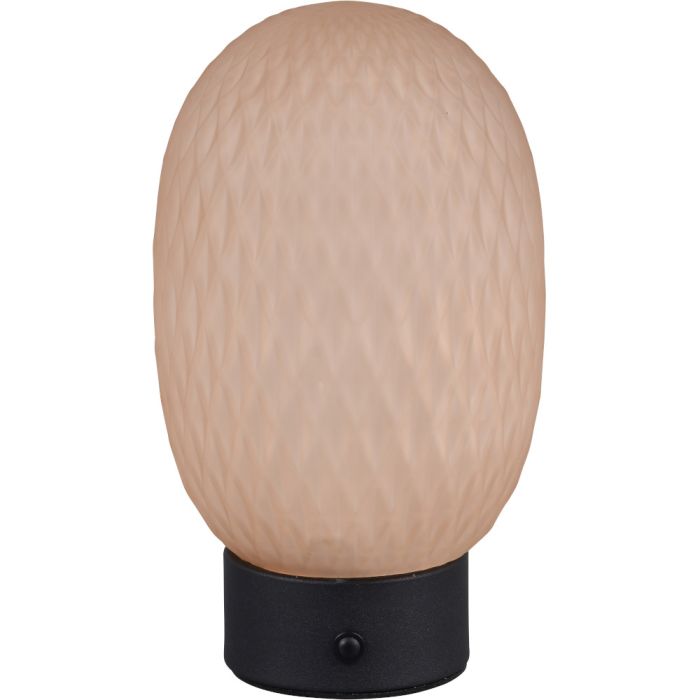 Trio Facette 564210113 amber glazen oplaadbare tafellamp