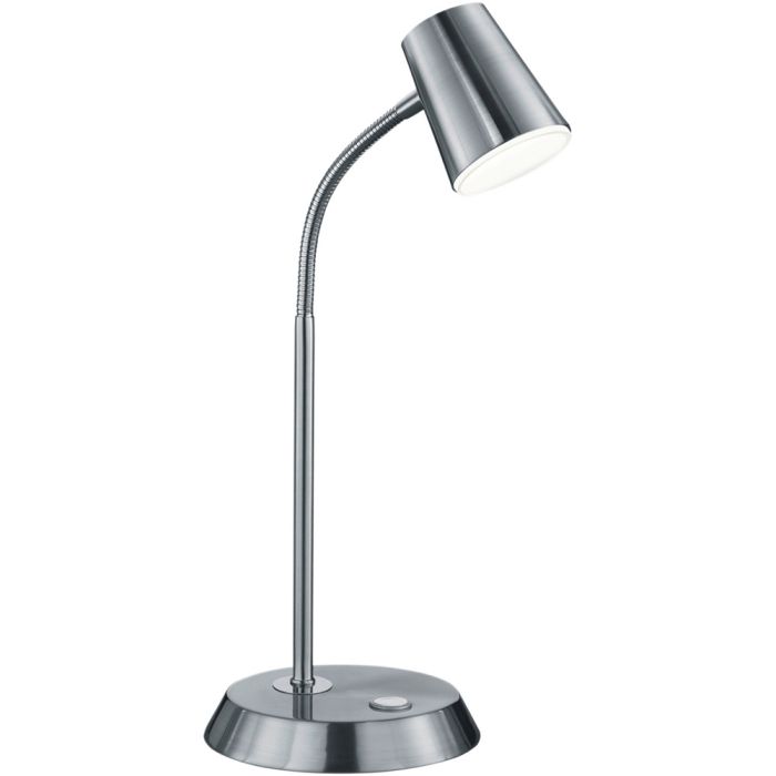 Trio Narcos 573190107 staal kleurige tafellamp met design lichtbron