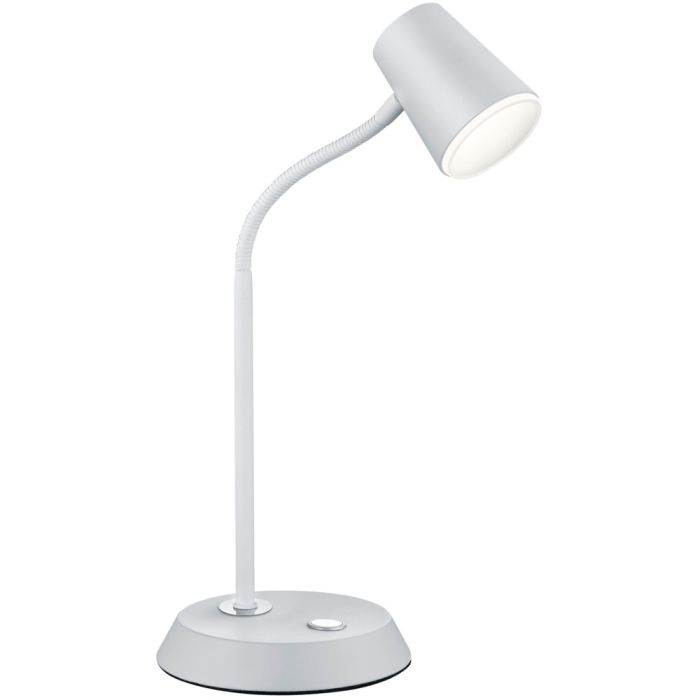 Trio Narcos 573190131 witte tafellamp met design lichtbron