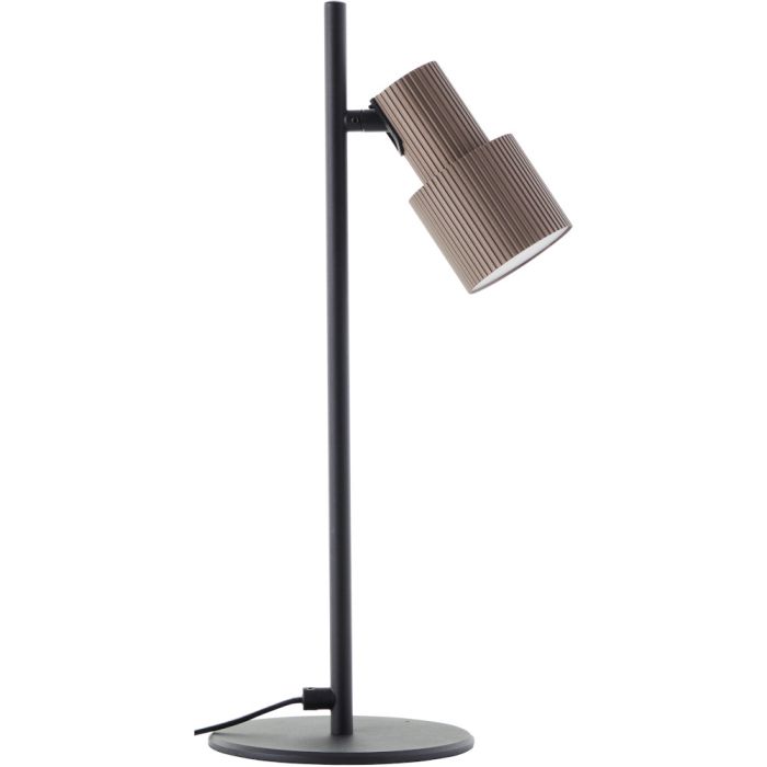 Brilliant Cadiz 60115/76 zwart met koffiebruine tafellamp