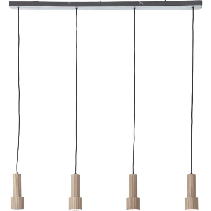 Brilliant Cadiz 60118/76 zwart met koffiebruine hanglamp
