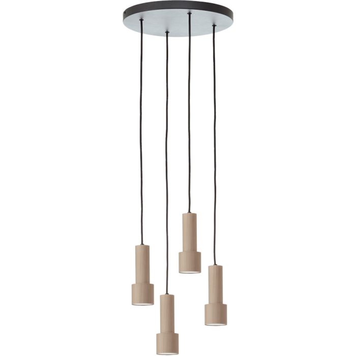 Brilliant Cadiz 60119/76 zwart met koffiebruine hanglamp