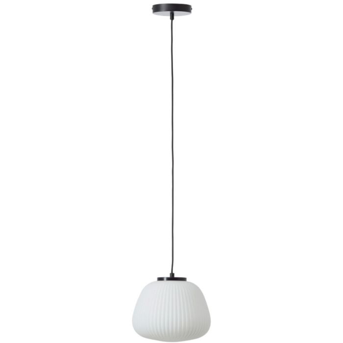 Brilliant Kaizen 60153/76 wit ribbelglazen hanglamp