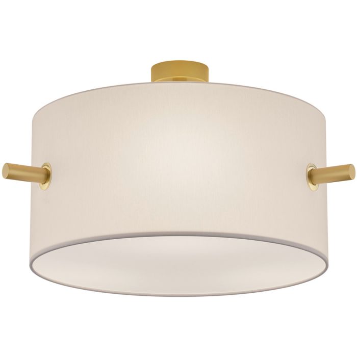 Trio Camden 608300308 grote mat messing plafondlamp
