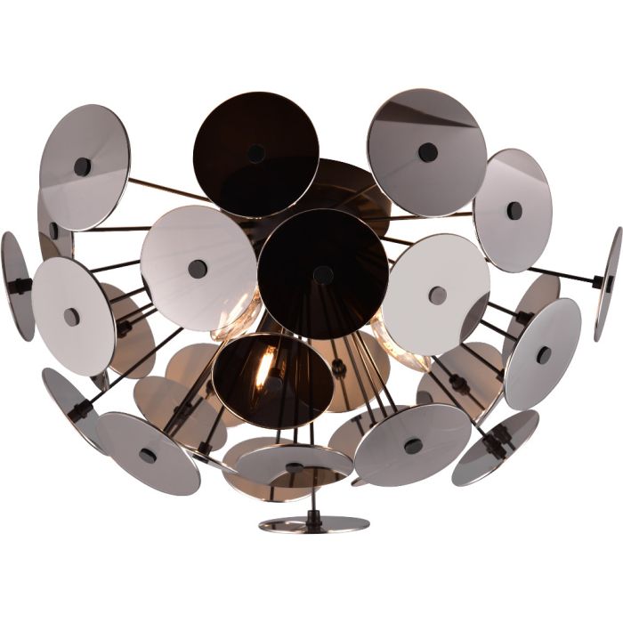 Trio Discalgo 609900357 verchroomd glazen plafondlamp