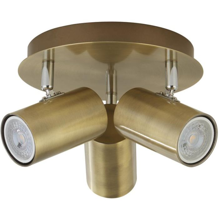Searchlight Meteor 61067-3AB antiek brons kleurige drie spot
