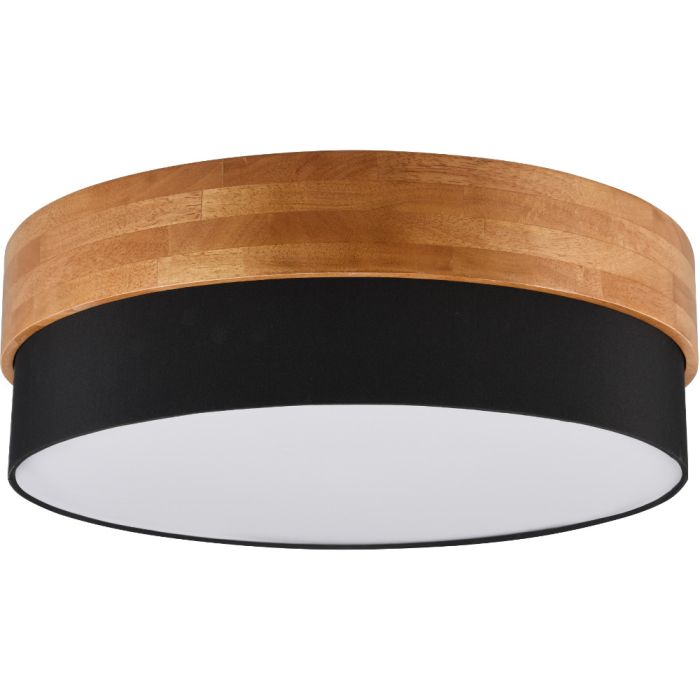 Trio Seasons 611500302 houten plafondlamp met textiel