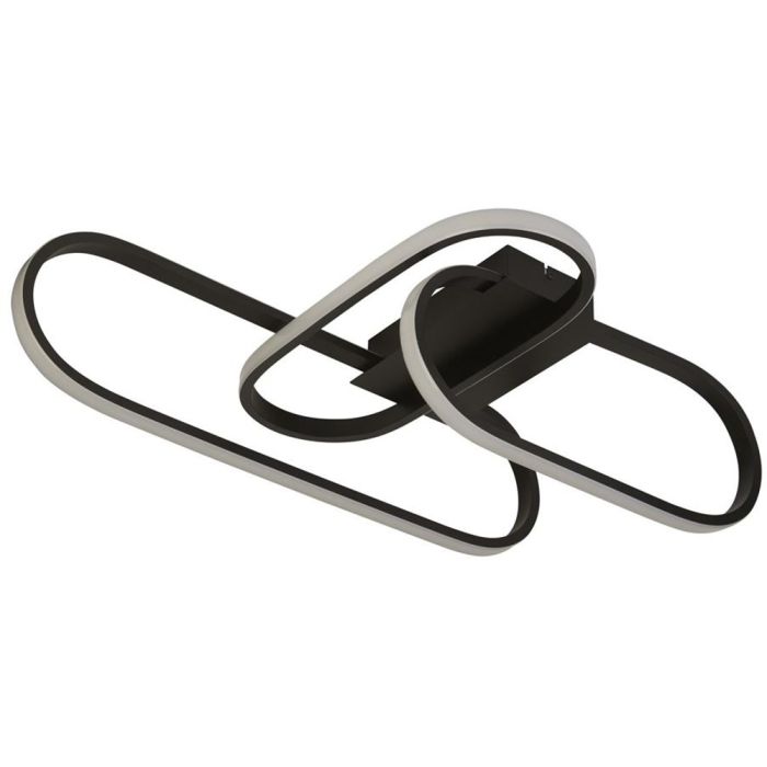 Searchlight Clip 61774BK zwarte plafondlamp