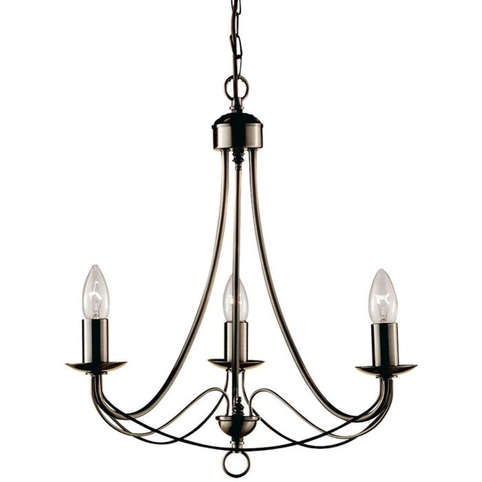 Searchlight Maypole 6343-3AB antiek bronzen drie lichts kroonluchter