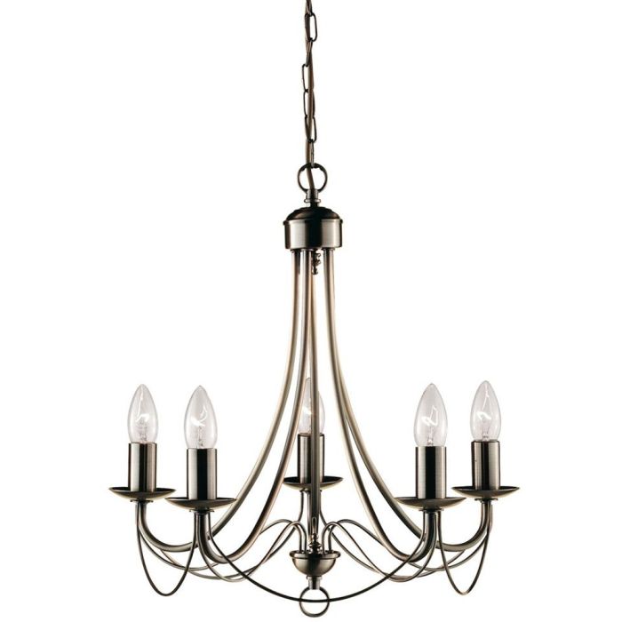 Searchlight Maypole 6345-5AB antiek bronzen vijf lichts kroonluchter