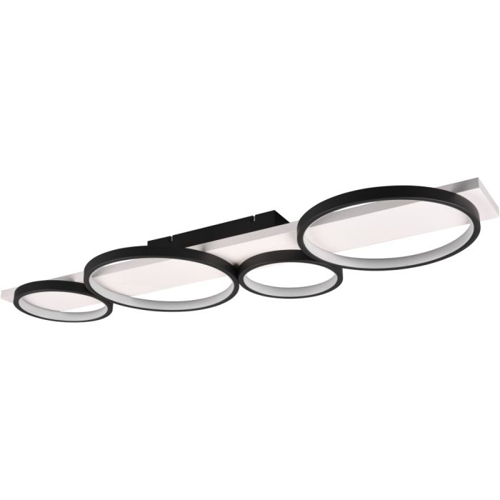 Trio Medera 643810432 zwart witte plafondlamp