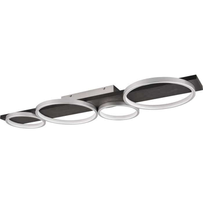 Trio Medera 643810487 grijs zwarte plafondlamp