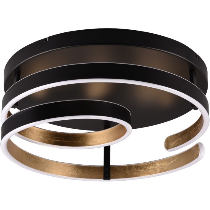 Trio Marnie 644110180 grote zwart met goud kleurige plafondlamp