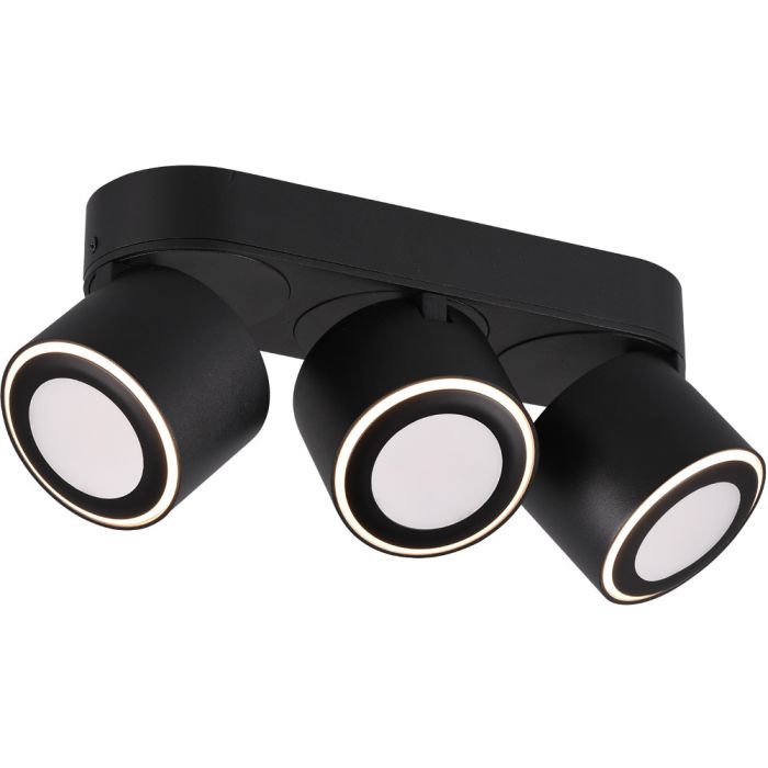 Trio Taurus 652910332 mat zwarte plafondspot