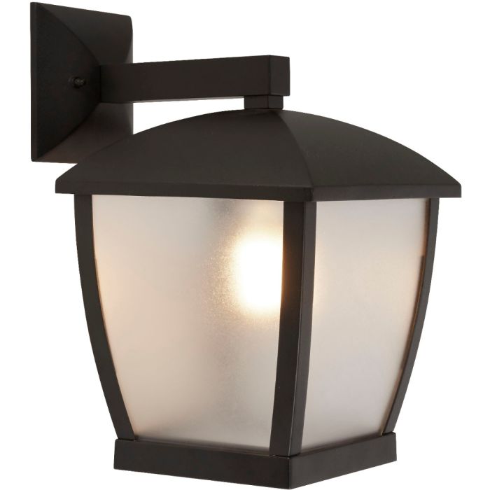 Searchlight Seattle 6593BK zwarte buitenlamp mat glas