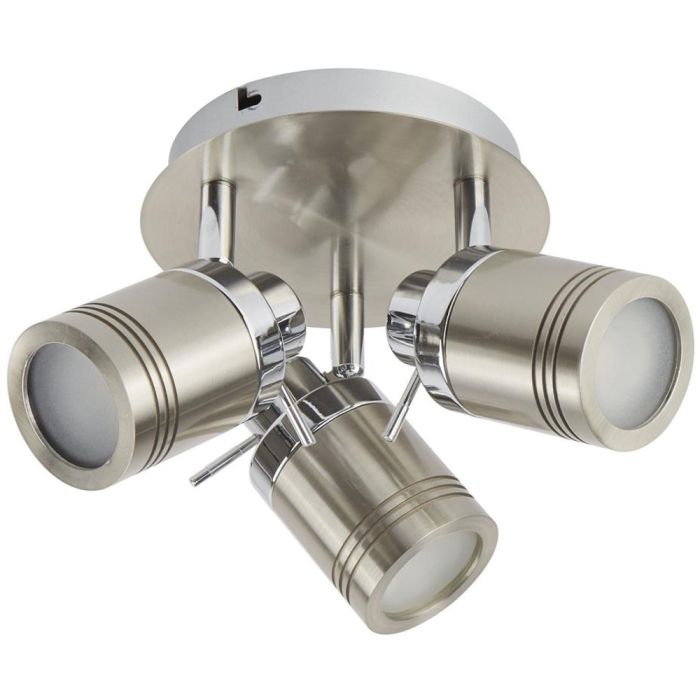 Searchlight Samson 6603SS mat zilveren badkamerspot