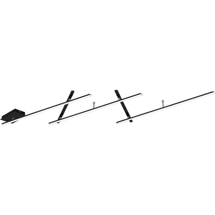 Trio Indira 674610532 zwarte lange plafondlamp