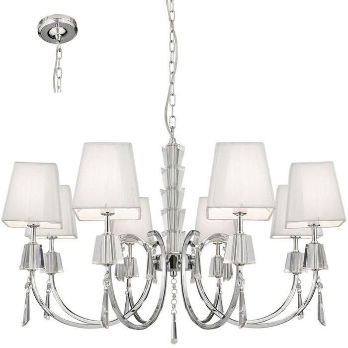 Searchlight Portico 6888-8CC chromen kroonluchter