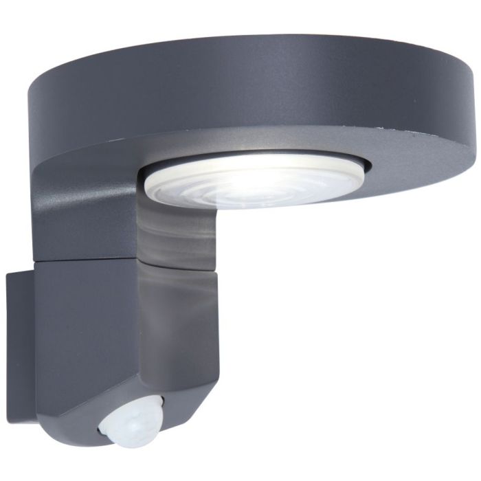 Lutec Diso 6906702335 antraciet grijze buitenlamp met zonnepaneel