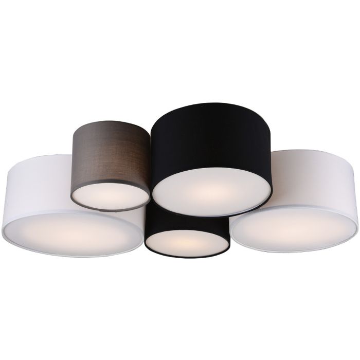 Trio Hotel 693900517 plafondlamp met vijf kappen