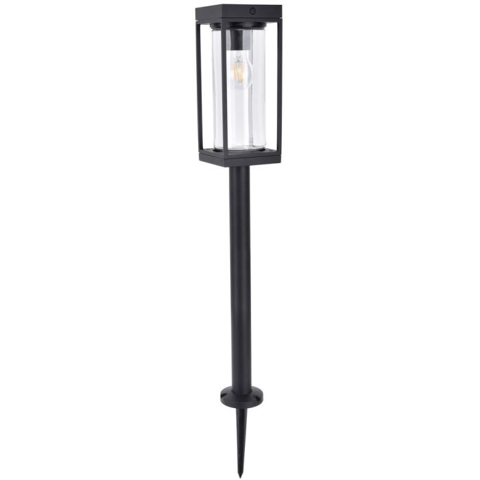 Lutec Flair 6988802012 zwarte sokkellamp met solar