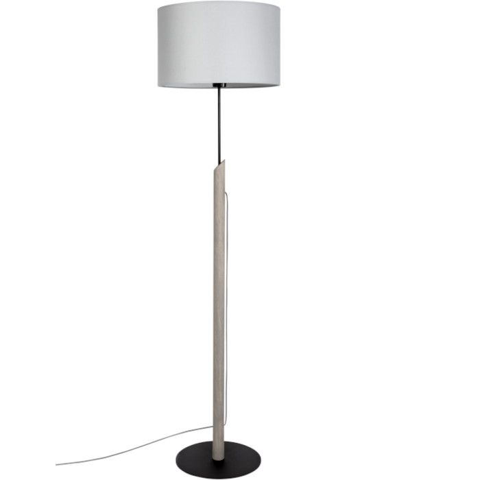 Britop Colette 762217104 grijze vloerlamp van grenen en textiel
