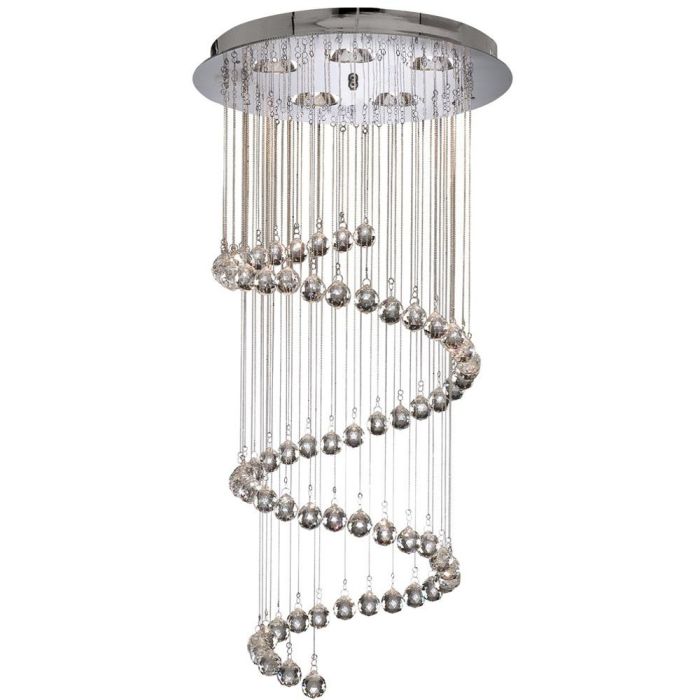 Searchlight Hallway 7743CC chromen plafondlamp met kristallen