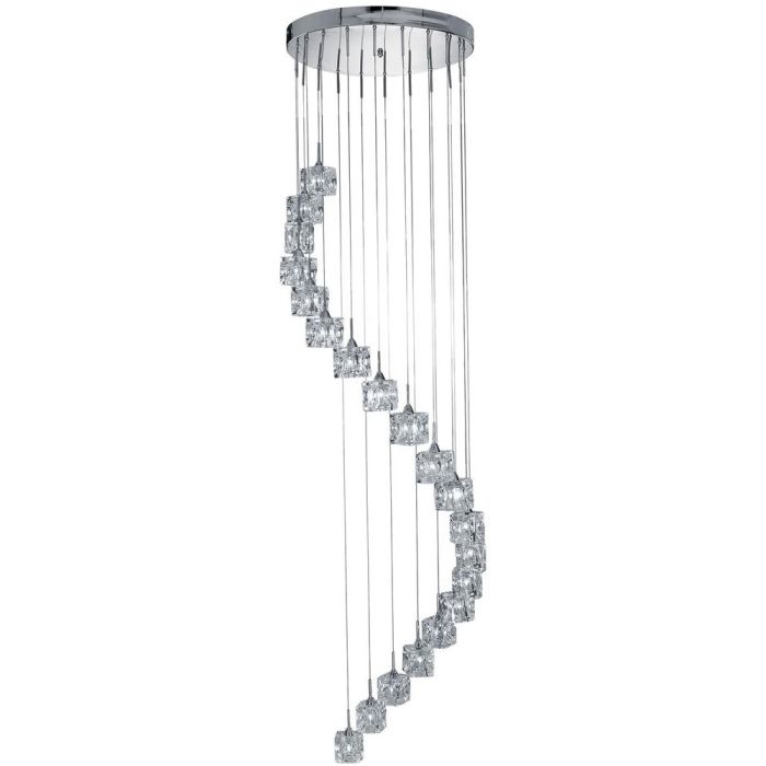 Searchlight Ice Cube 7820-20-LED hanglamp met glazen kubussen