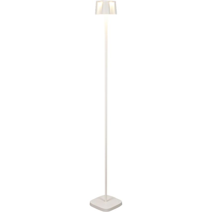 Konstsmide Nice 7831-250 mat witte terraslamp op batterijen