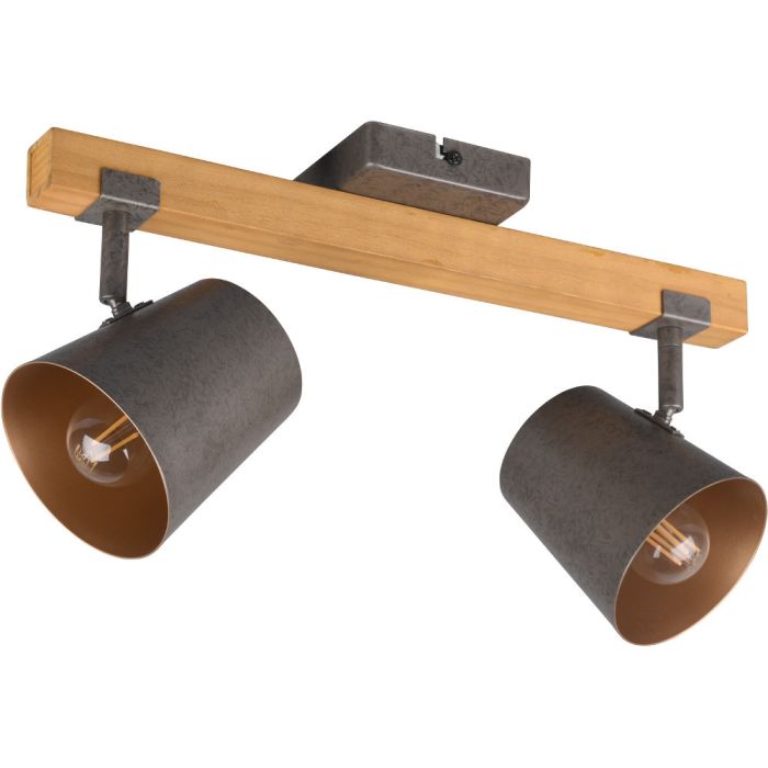 Trio Bell 801900267 antiek stalen spot met hout