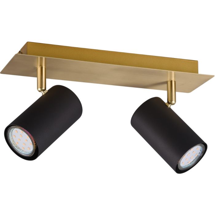 Trio Marley 802400280 mat zwart met goud spot