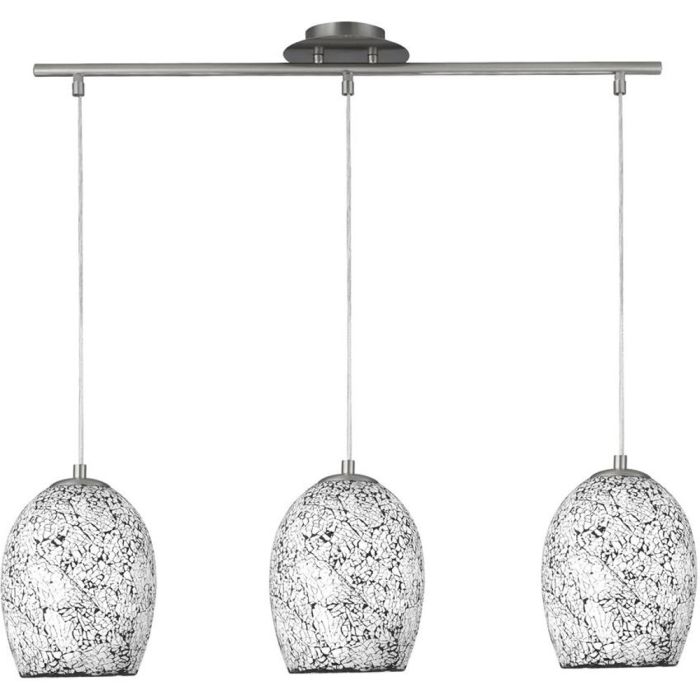 Searchlight Crackle 8069-3WH hanglamp van wit mozaiek glas
