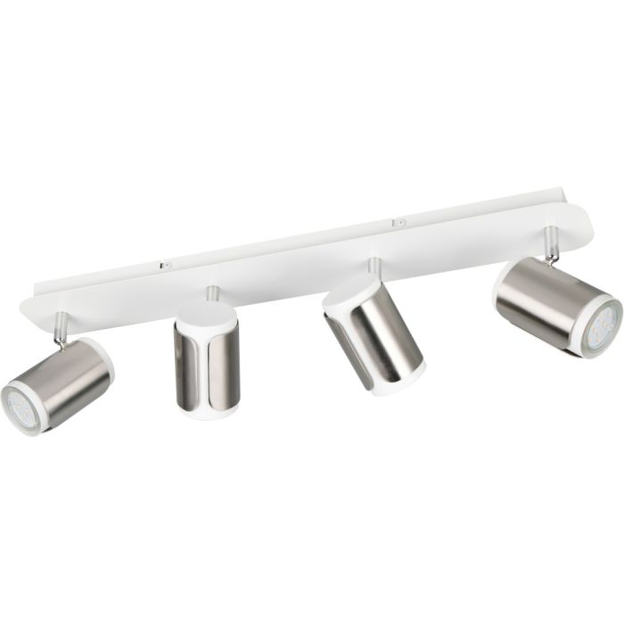 Trio Gillan 814500407 wit met staalkleurige spot